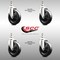 Service Caster 5 Inch 316SS Soft Rubber Wheel Swivel 10mm Threaded Stem Caster Set SCC SCC-SS316TS20S514-SRS-M1015-4 - alternate 2